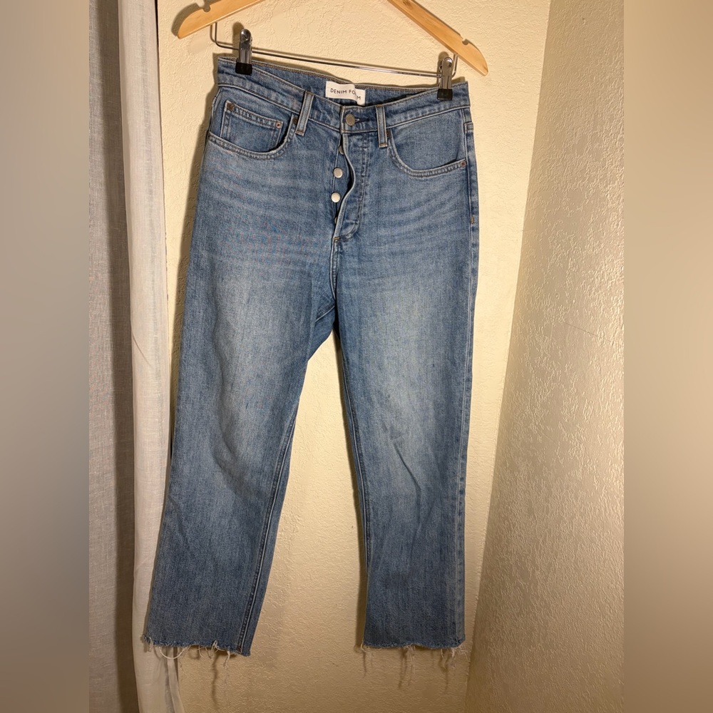 Denim Forum Arlo High Rise Straight Jeans